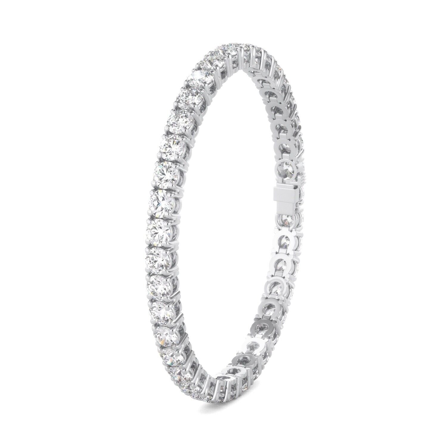Lab Grown Diamond Tennis Bracelet D-E VS1-VS2 14K White Gold 8.36cttw 4 Prong
